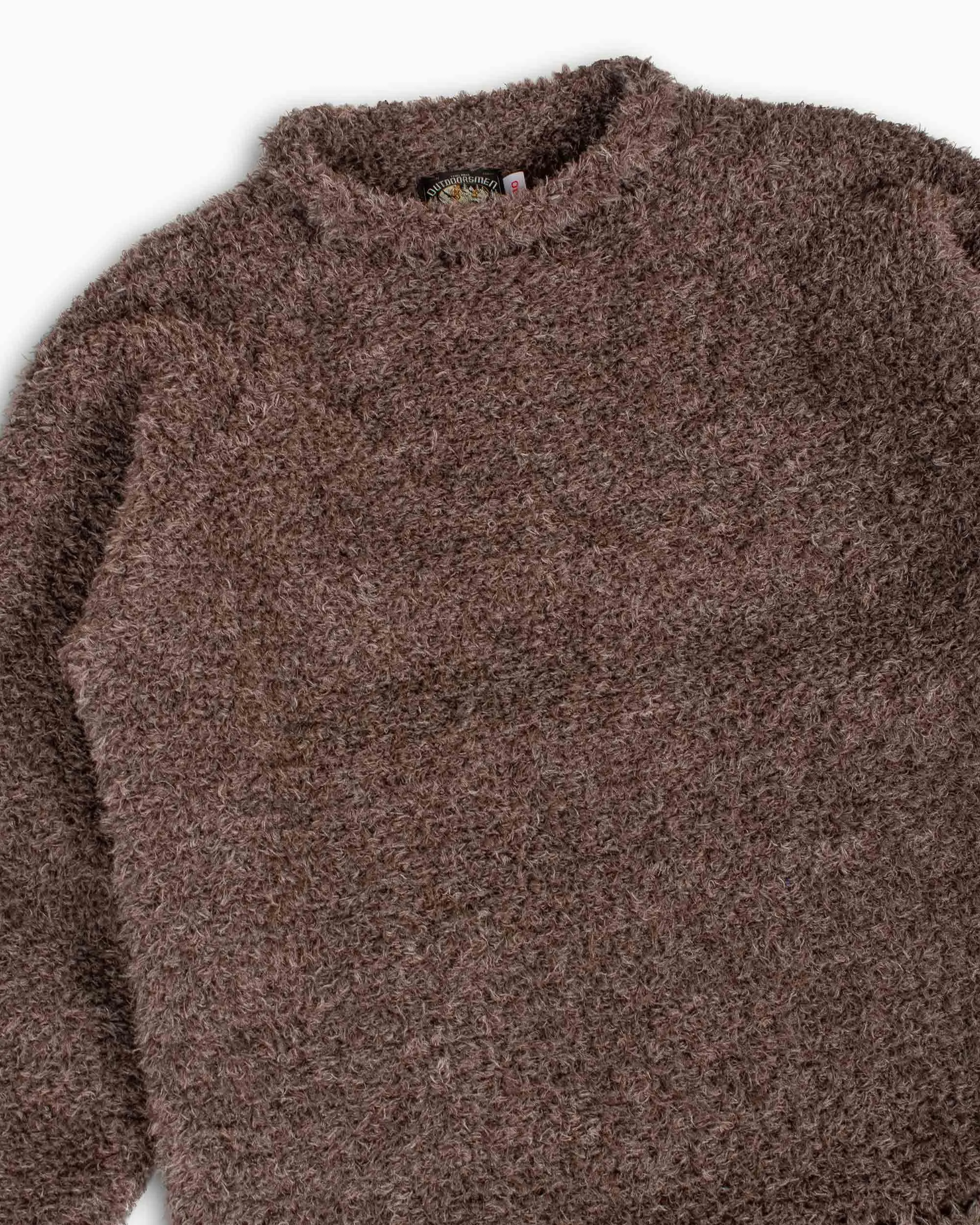 The Real McCoy's MC22123 Mockneck Mole Sweater Brown