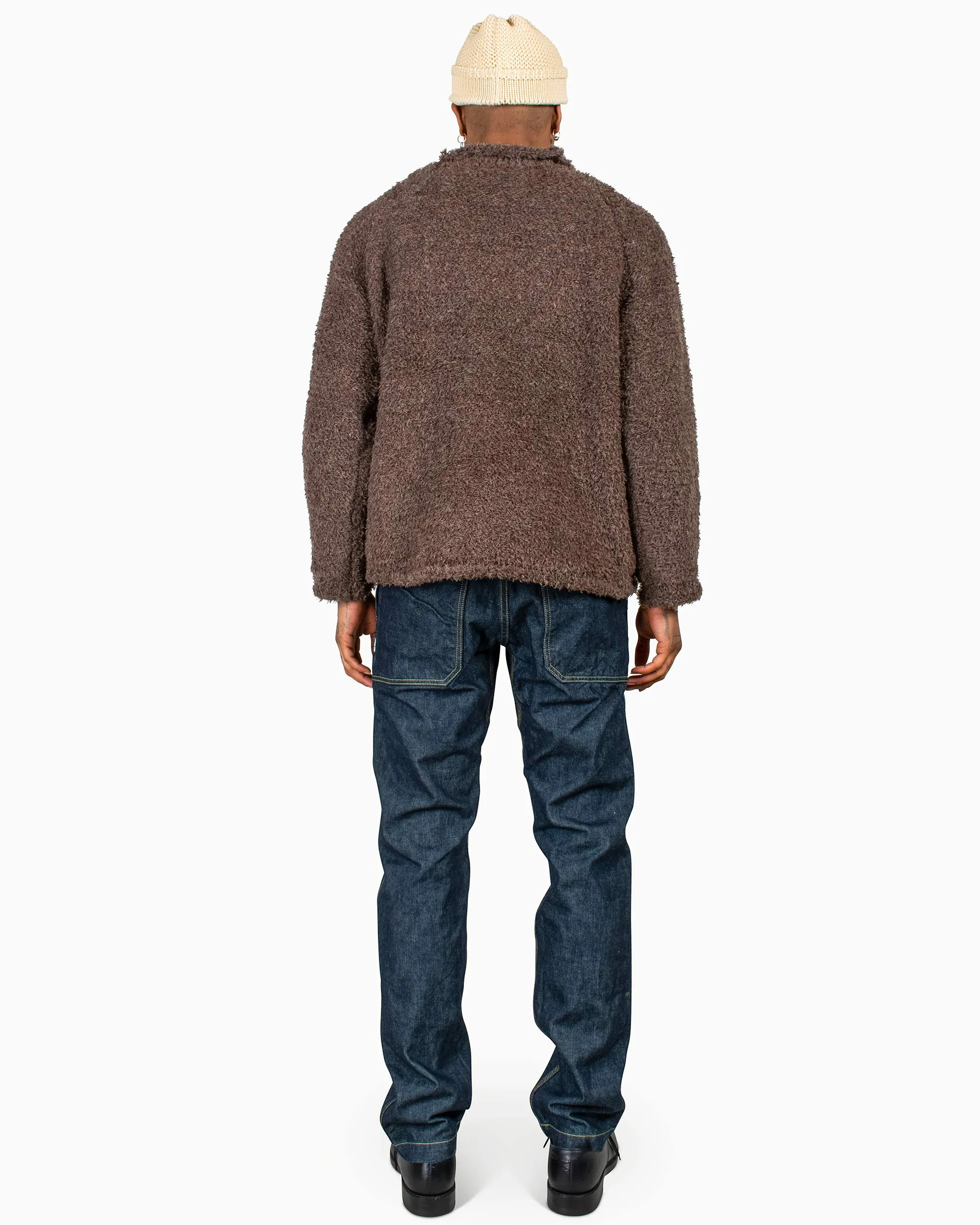 The Real McCoy's MC22123 Mockneck Mole Sweater Brown