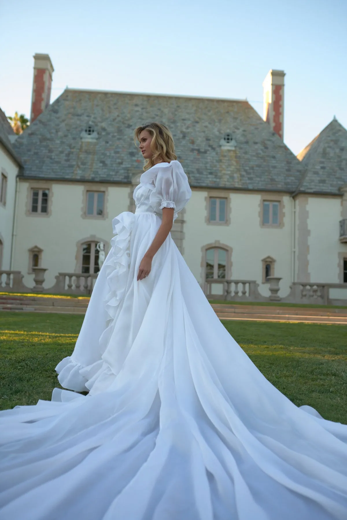 The Silk Satin in Bloom Bridal Gown, Made to Order