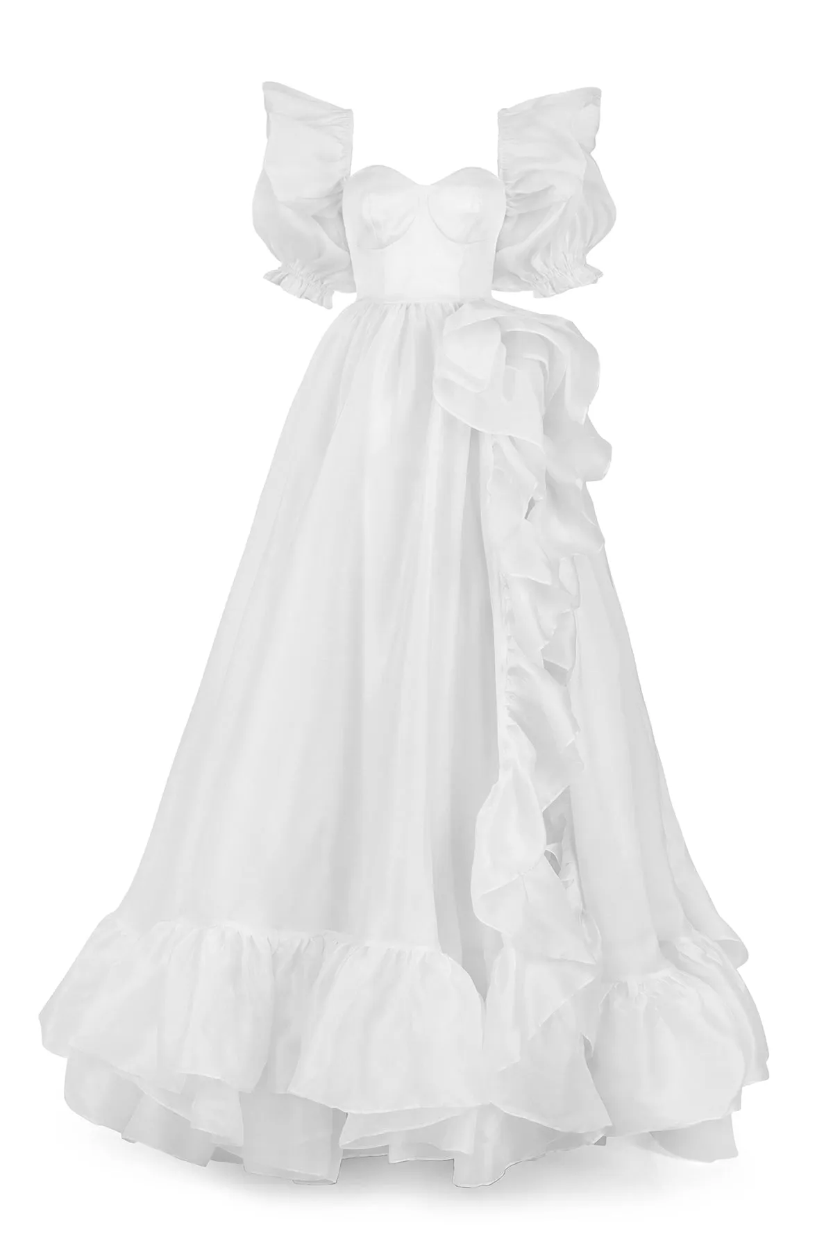 The Silk Satin in Bloom Bridal Gown, Made to Order