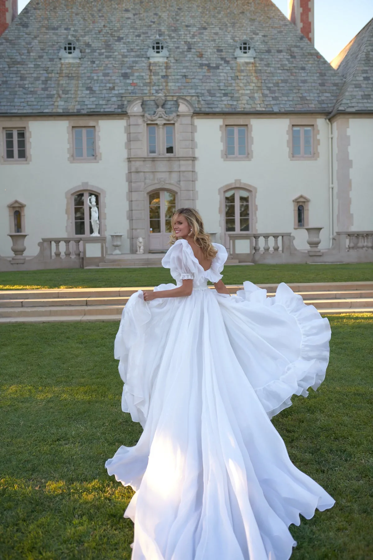 The Silk Satin in Bloom Bridal Gown, Made to Order