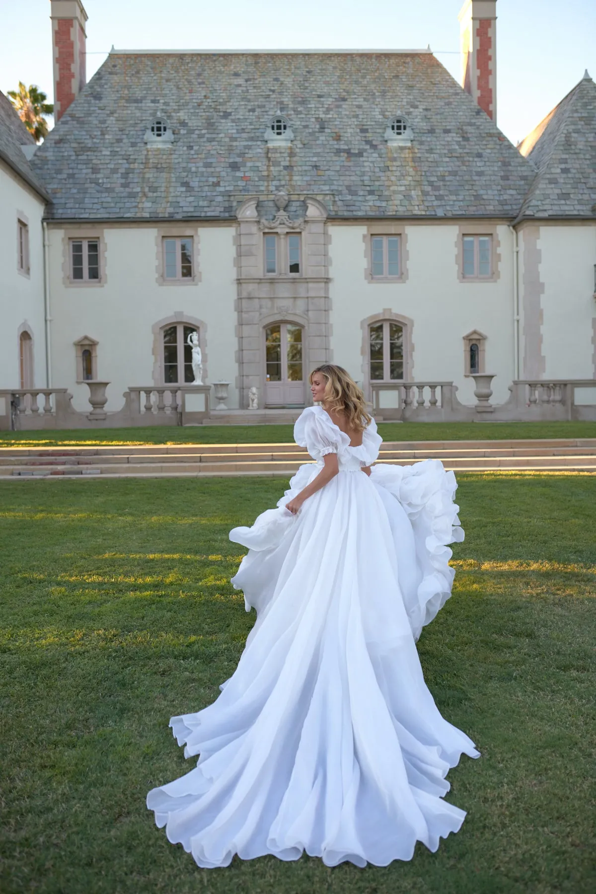 The Silk Satin in Bloom Bridal Gown, Made to Order