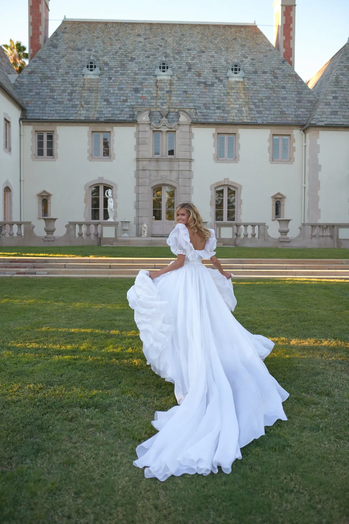 The Silk Satin in Bloom Bridal Gown, Made to Order