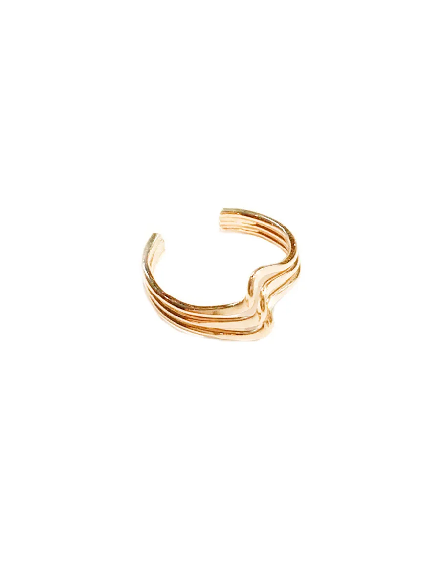 Three Band Twist Ear Cuff