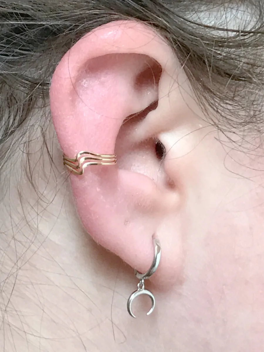 Three Band Twist Ear Cuff