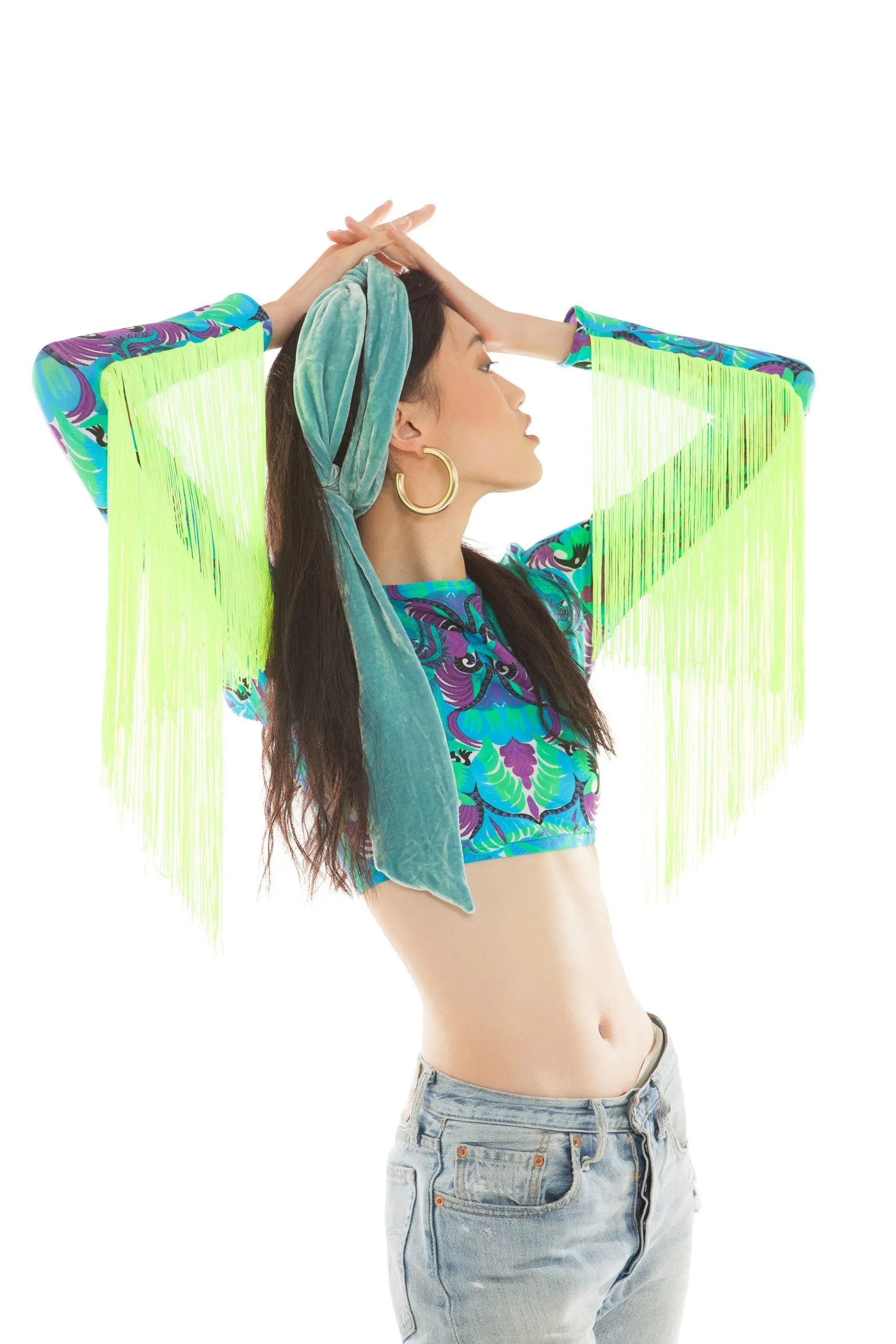 Tribal Tales Fringed Crop Top