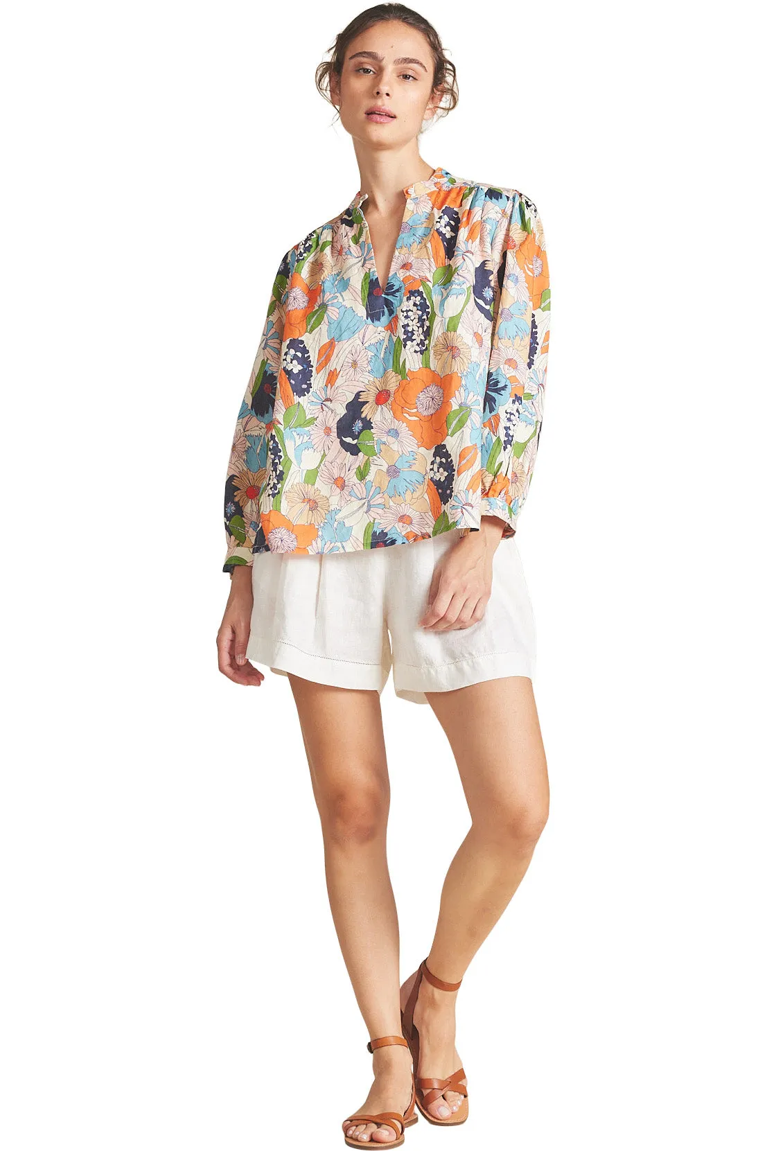 Trovata Birds of Paradis Bailey Blouse in Selva Floral