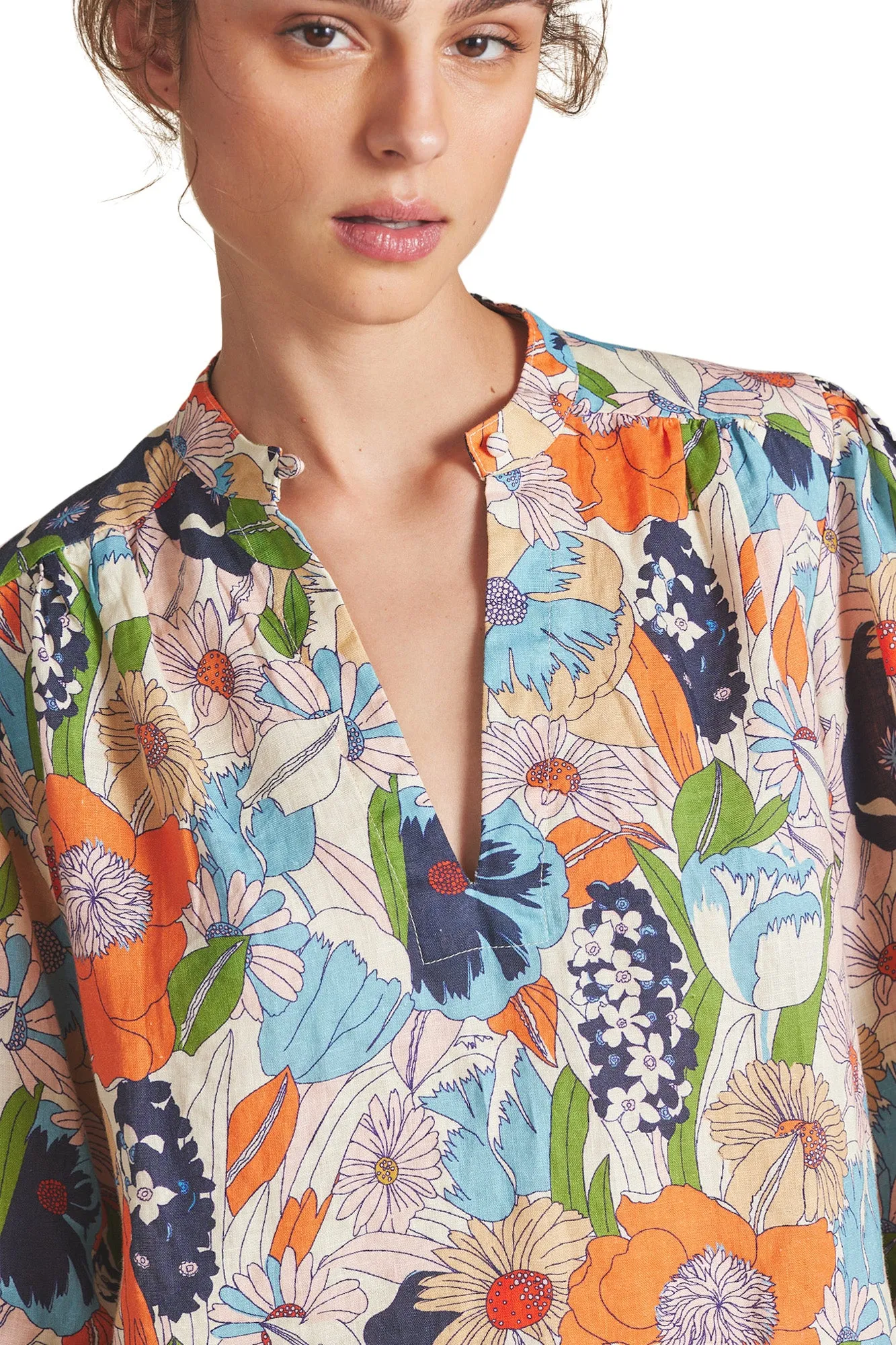 Trovata Birds of Paradis Bailey Blouse in Selva Floral