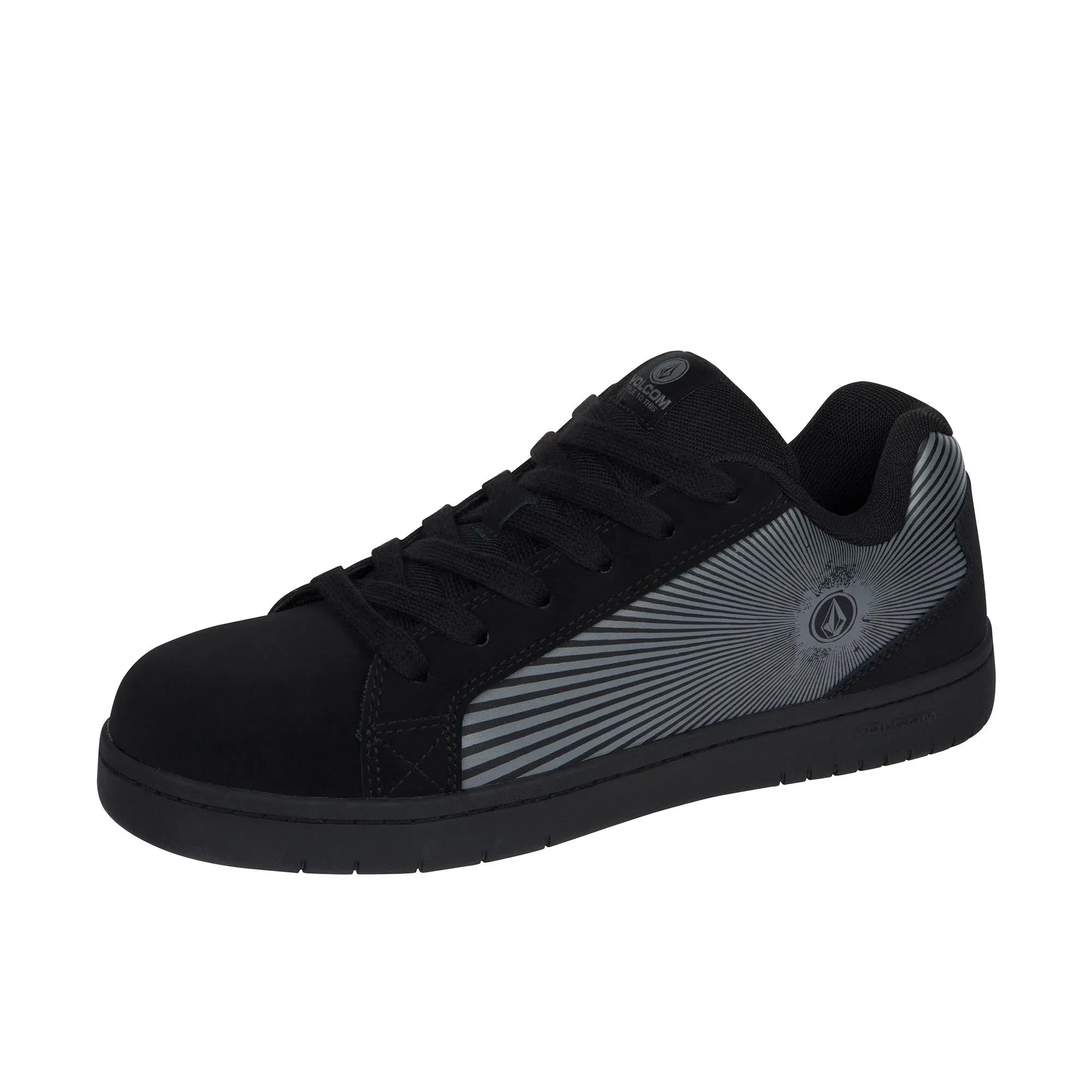 Volcom Stone Op Art Nubuck Composite Toe Black and Dark Grey