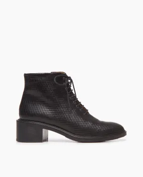 Warehouse Sale - Utano Boot Textured Black Leather