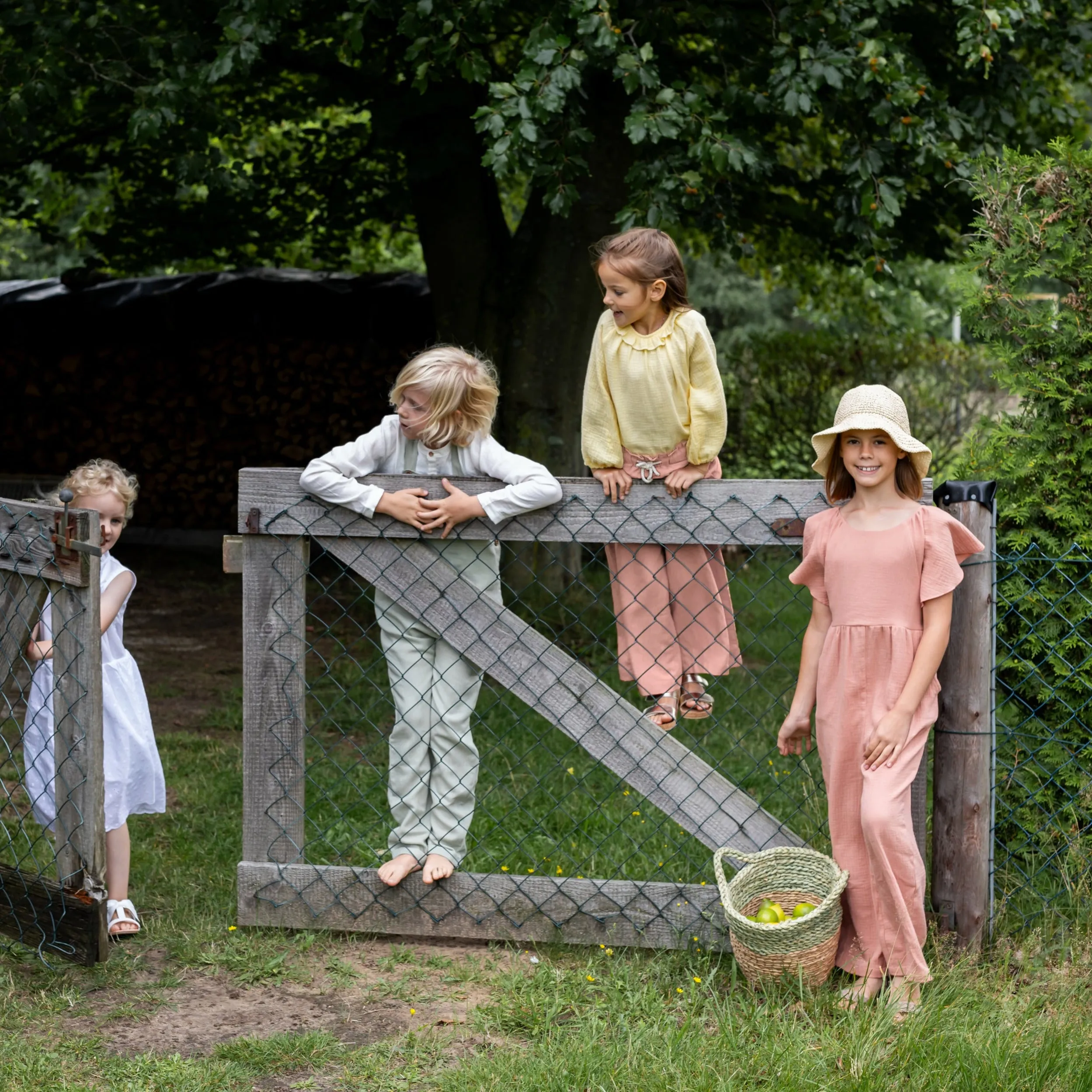 weite Sommerhose mit Paperbagbund