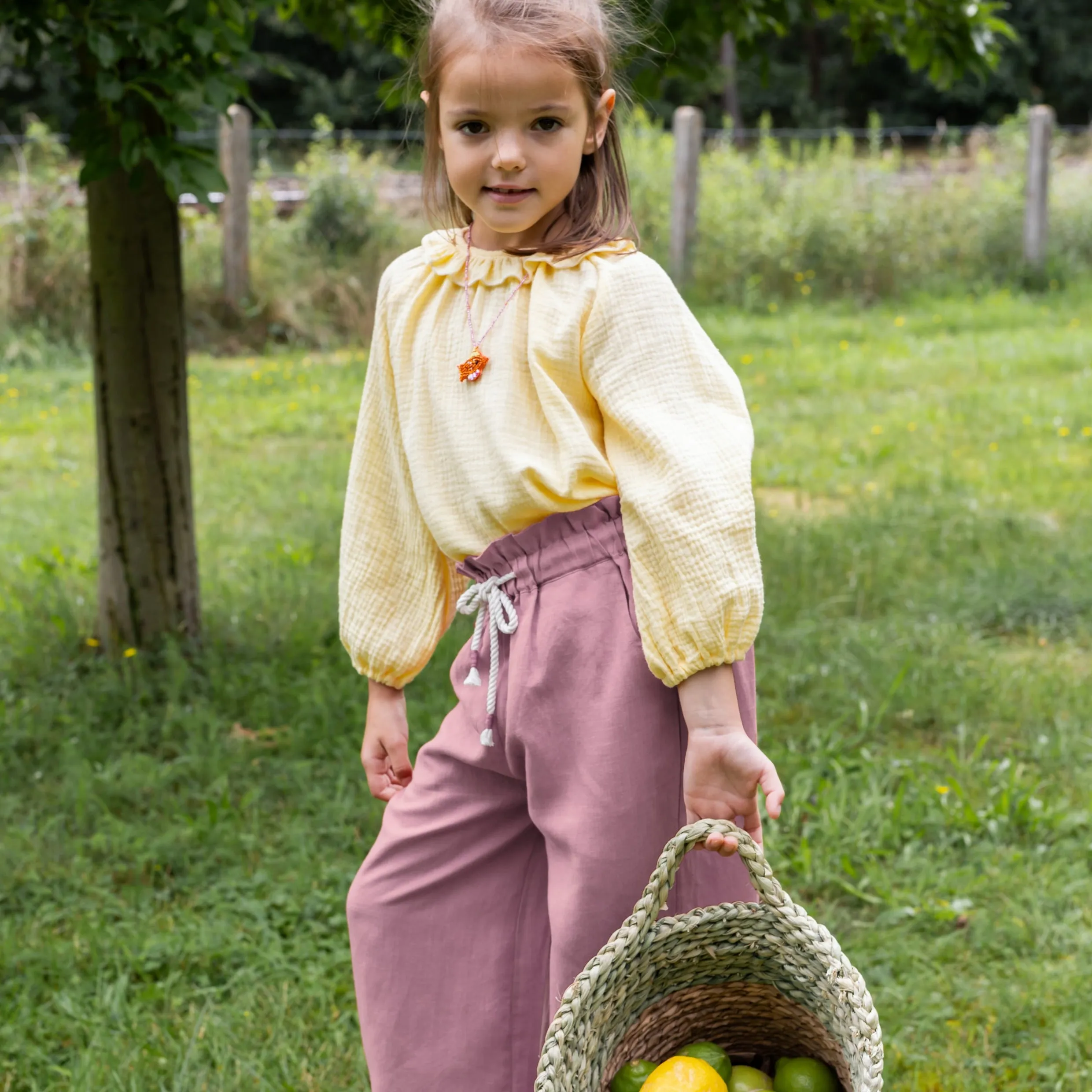 weite Sommerhose mit Paperbagbund