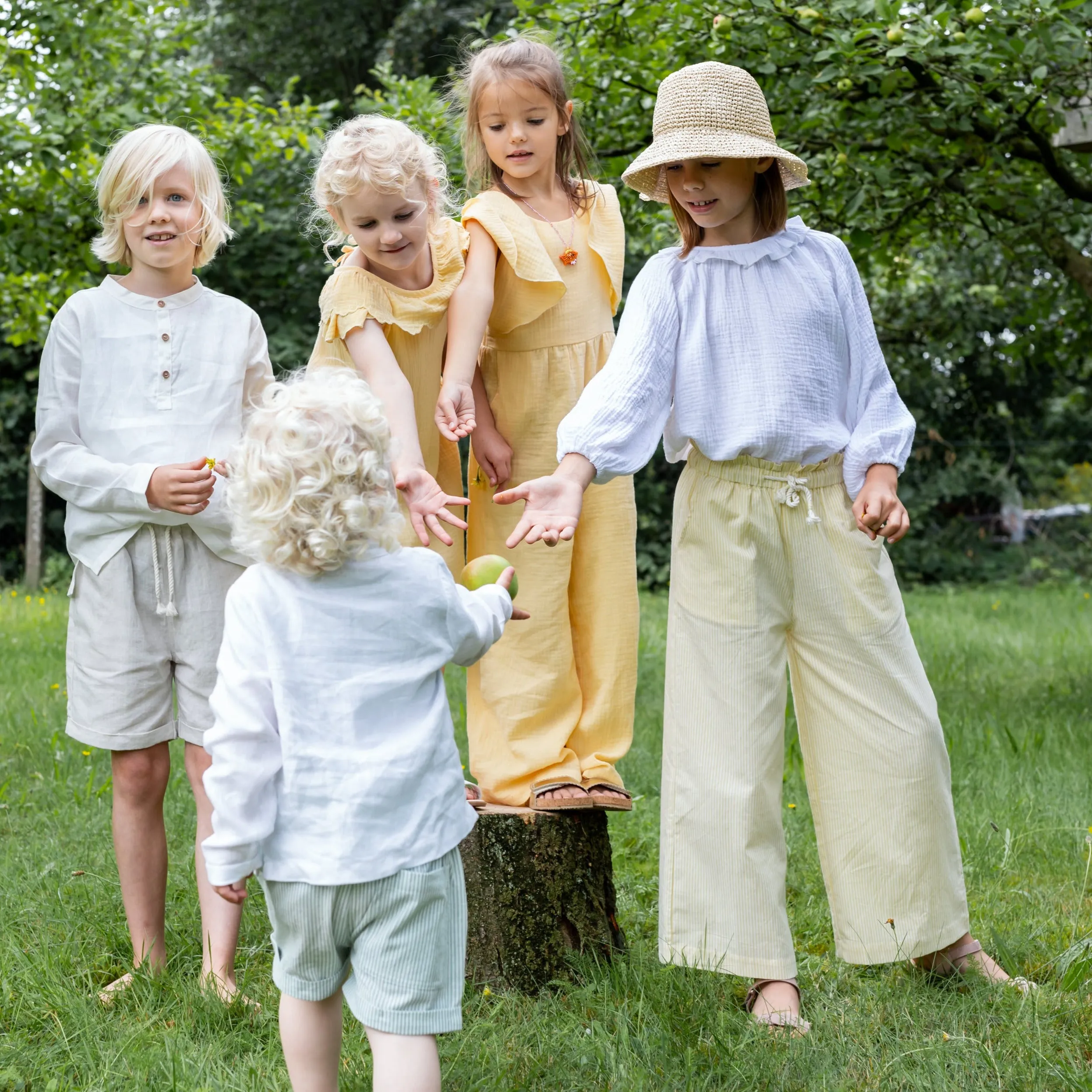 weite Sommerhose mit Paperbagbund