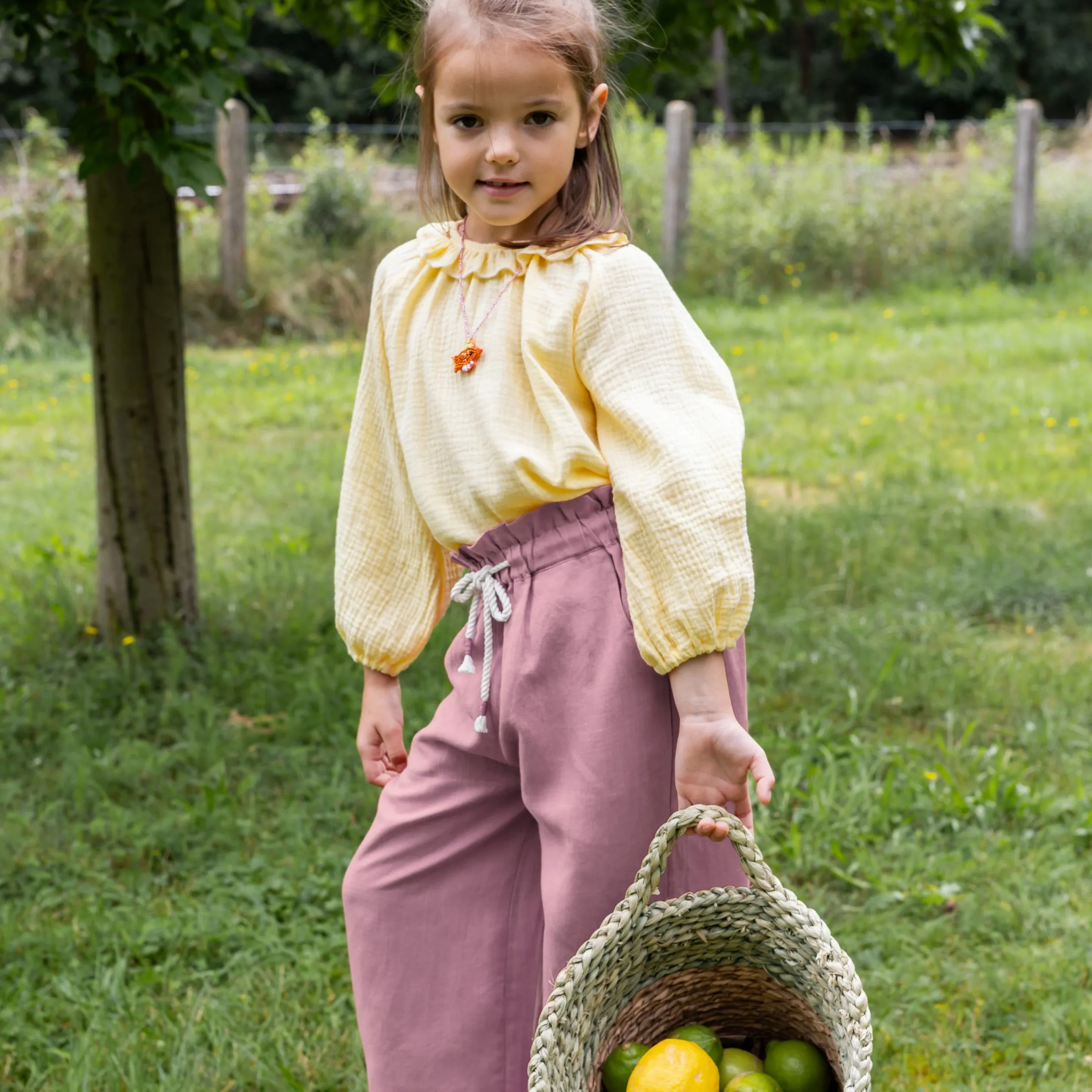 weite Sommerhose mit Paperbagbund