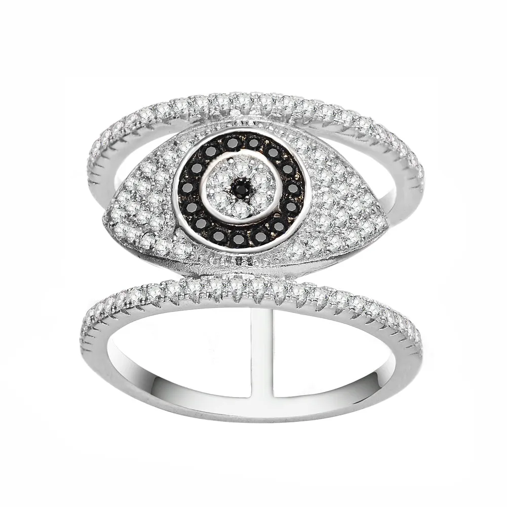 Women's Fashion CZ Evil eye Ring