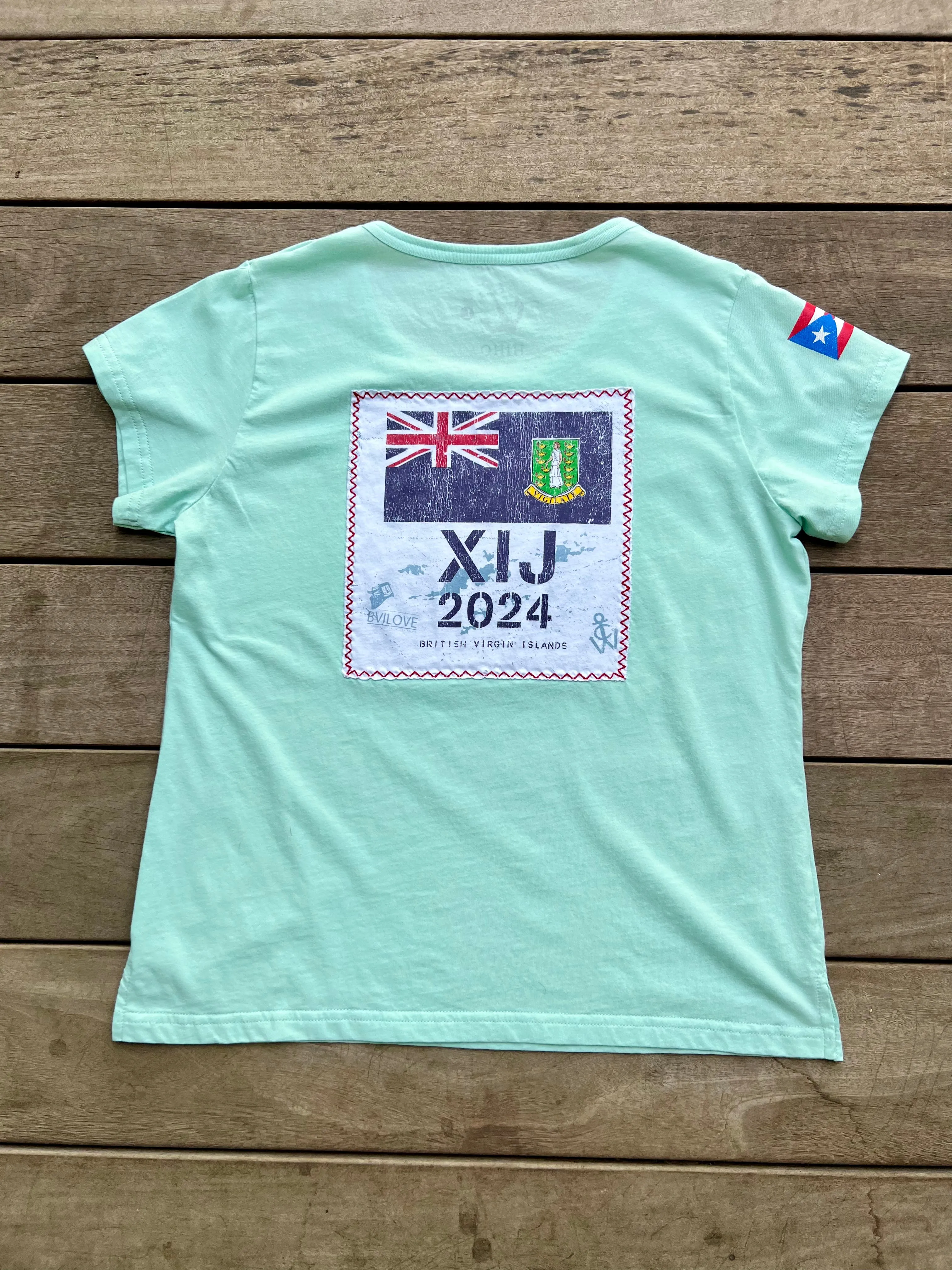 XIJ24 BVI Patch Tee - Sea Green