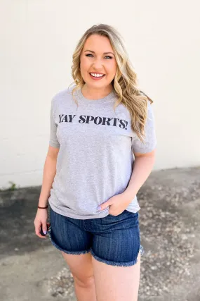 Yay Sports Graphic Tee, Grey